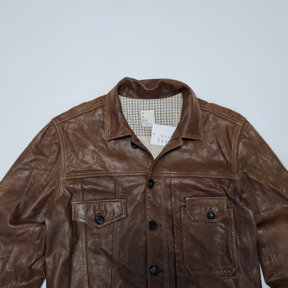 CY Choi 브라운 레더자켓  상품이미지4