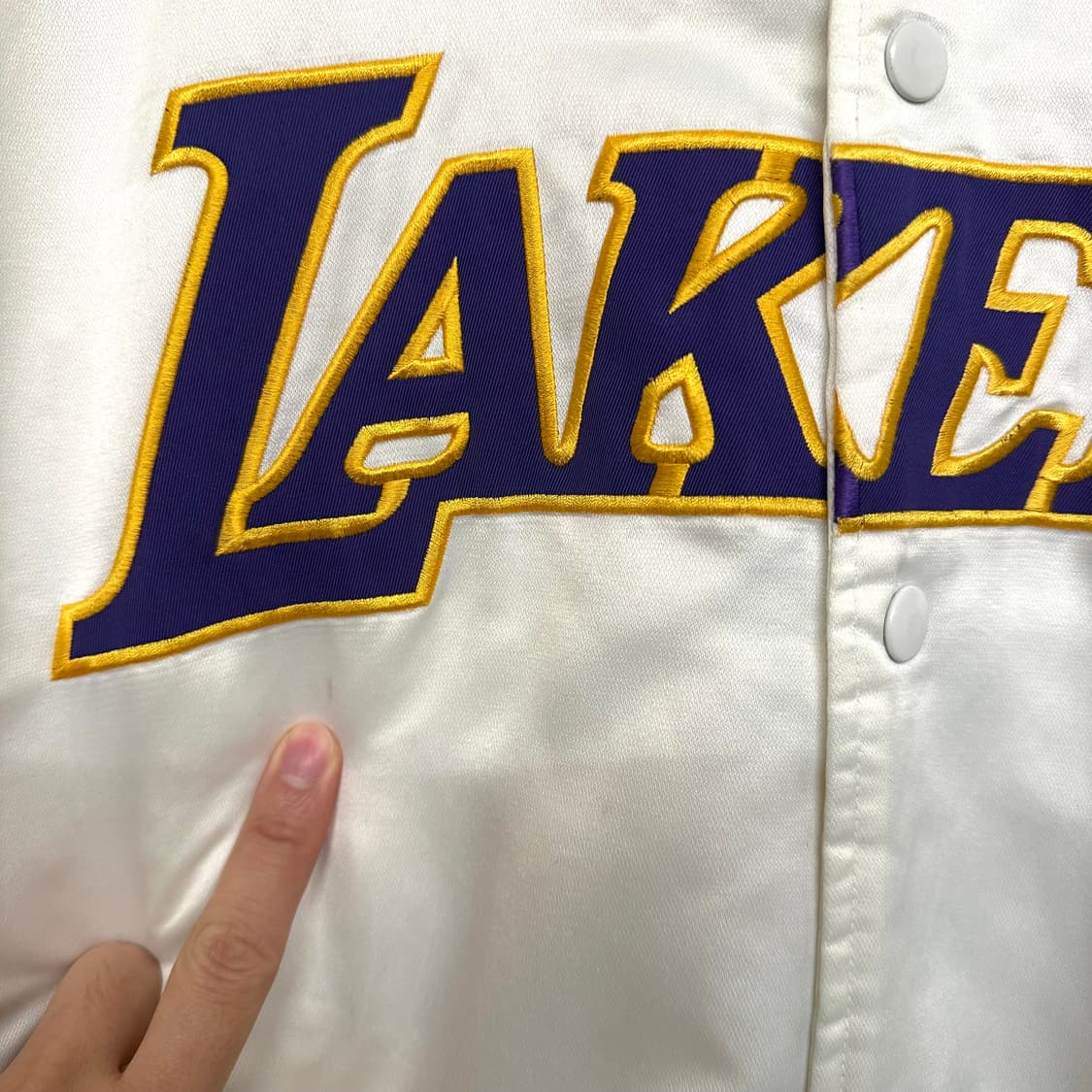 90‘s 나이키 LA레이커스 바시티 자켓 상품이미지5