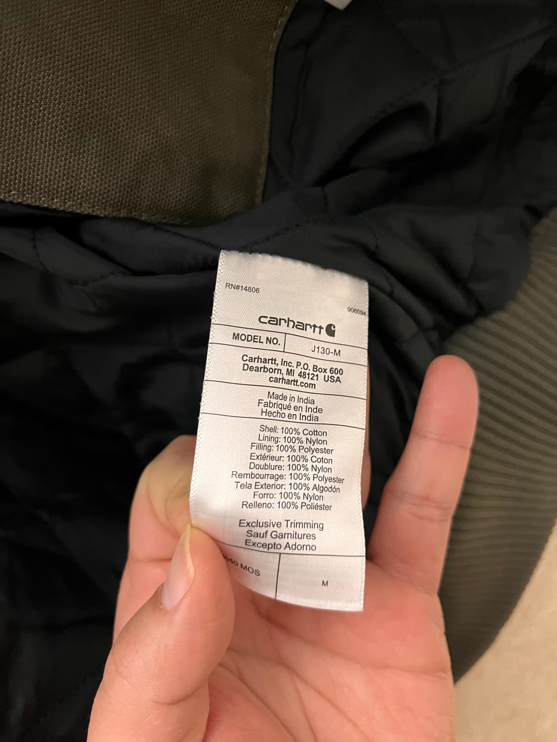 [미국구매,새상품] 칼하트 j130 액티브 Moss green 상품이미지5