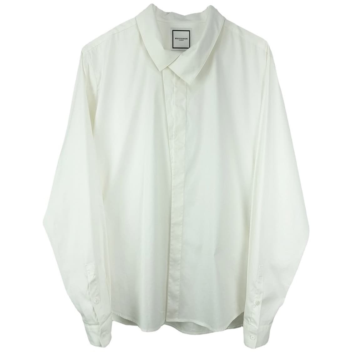 [우영미] 16 F/W 언발란스 카라 화이트 셔츠 P01512 상품이미지2