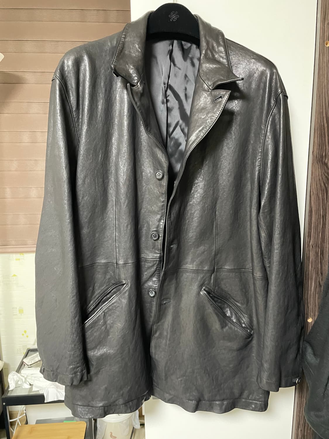 유스 워시드 레더 자켓 m 상품이미지1