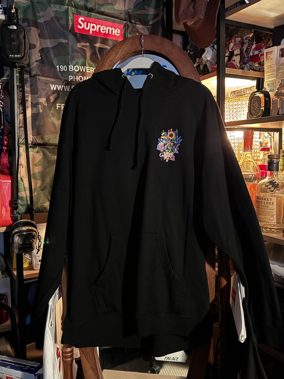 Xl 안티소셜소셜클럽 부케 후디 블랙 상품이미지2