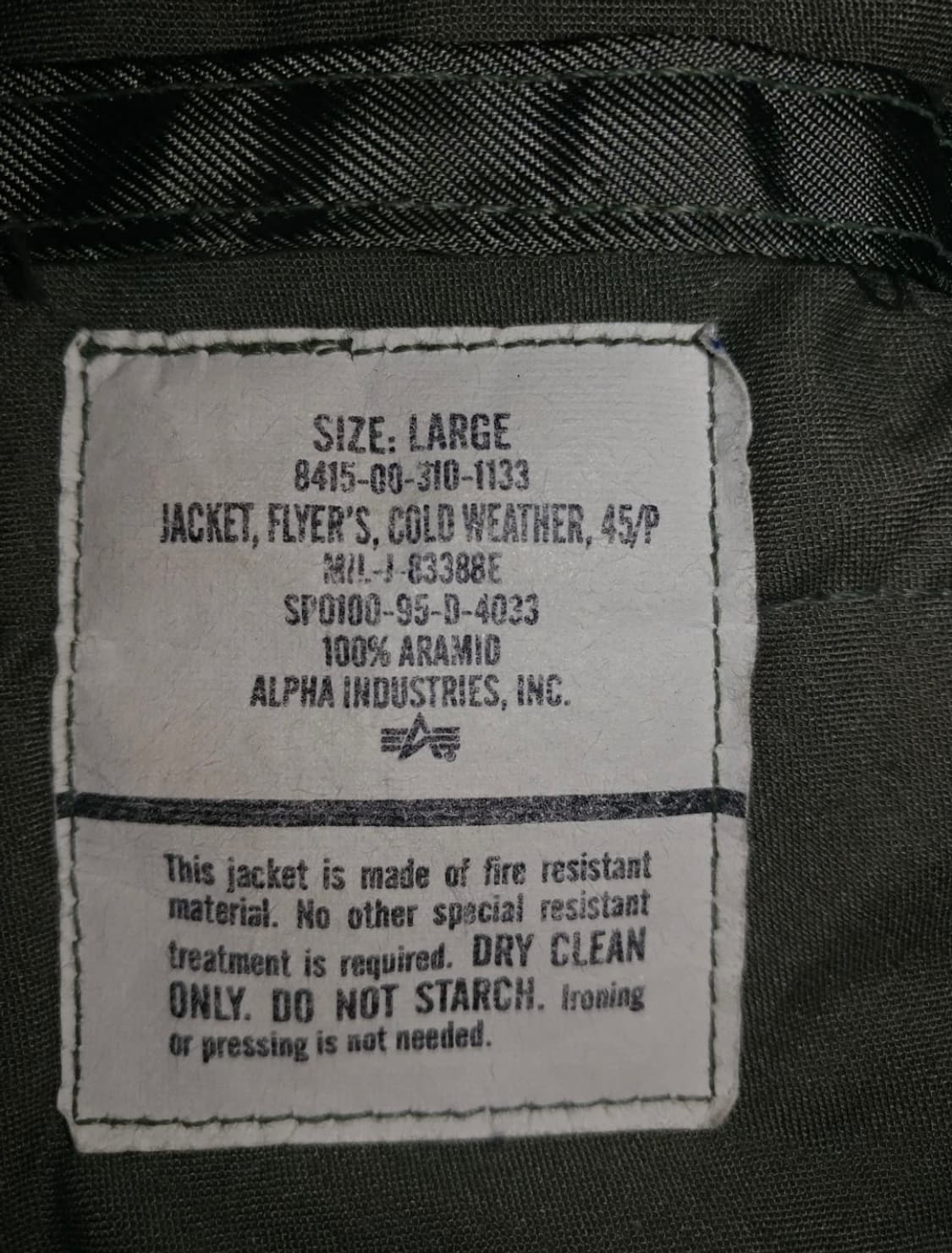 오리지널 cwu 45 자켓 90s L 상품이미지10