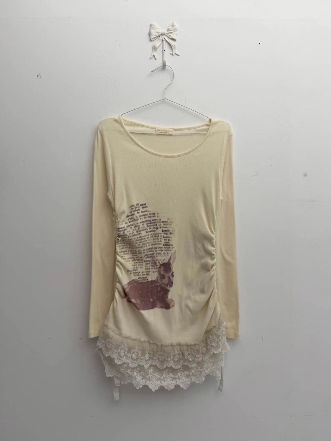 디어 프린팅 사이드 셔링 원피스 탑 상품이미지6