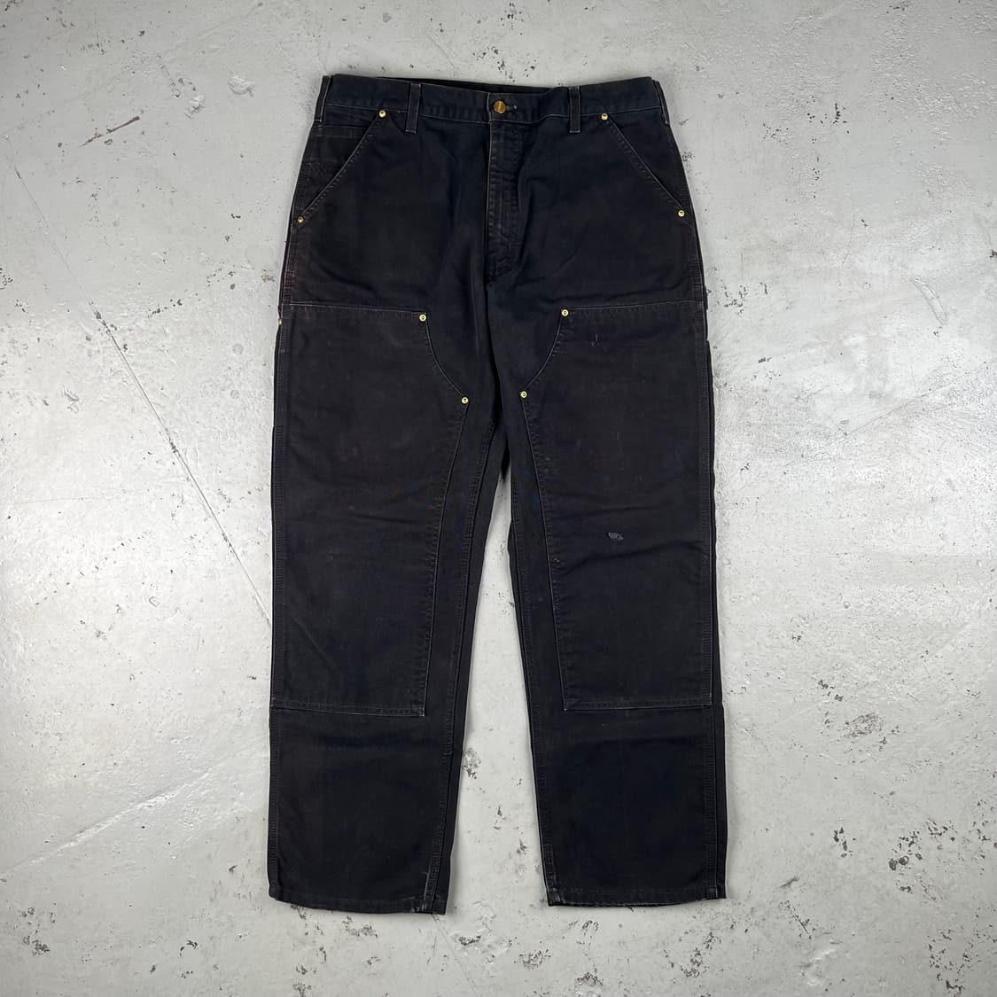 빈티지 칼하트 더블니B01 블랙 워크팬츠 상품이미지2