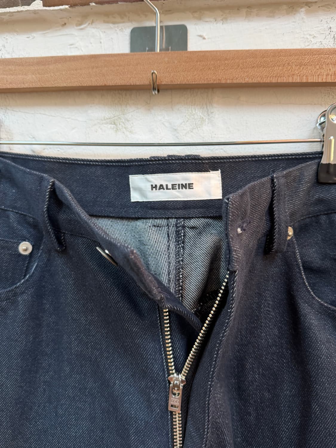 Haleine 알렌느 벨티드 카펜터 카고 데님 팬츠 네이비1 상품이미지4