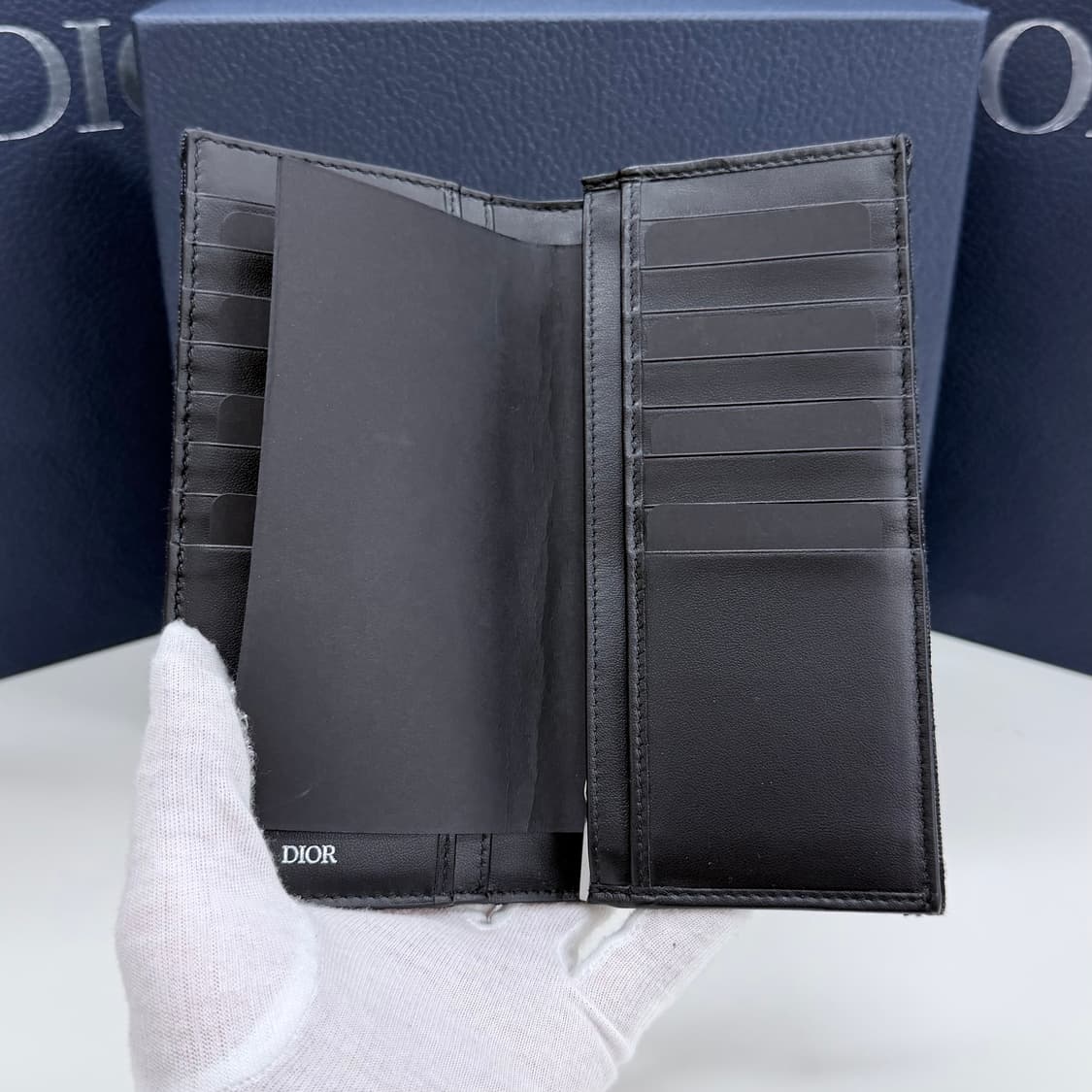 [미사용/선물가능] 26SS 디올 오블리크 자카드 장지갑 블랙 상품이미지7