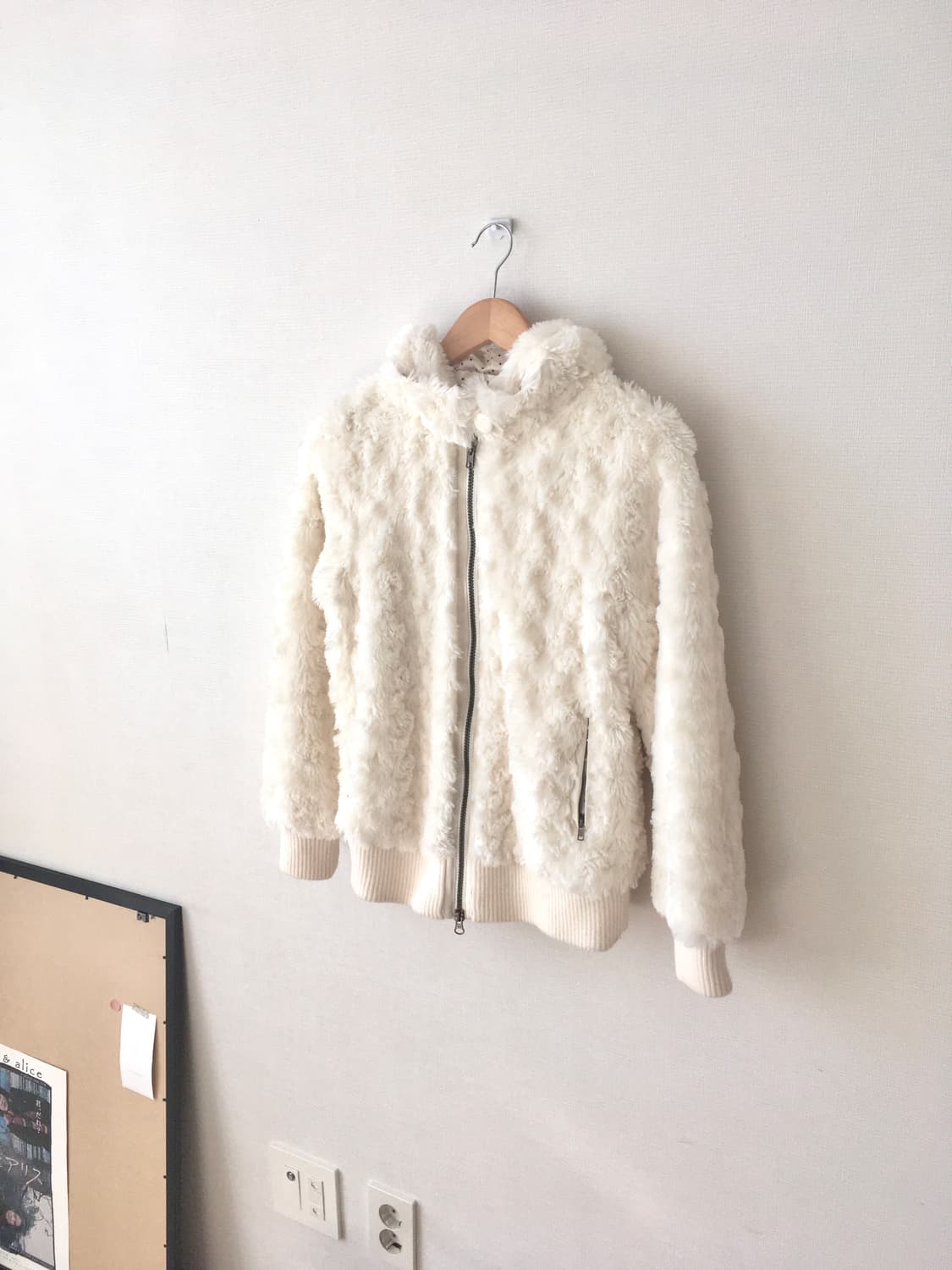 빈티지 도트 후드 퍼 집업  상품이미지4