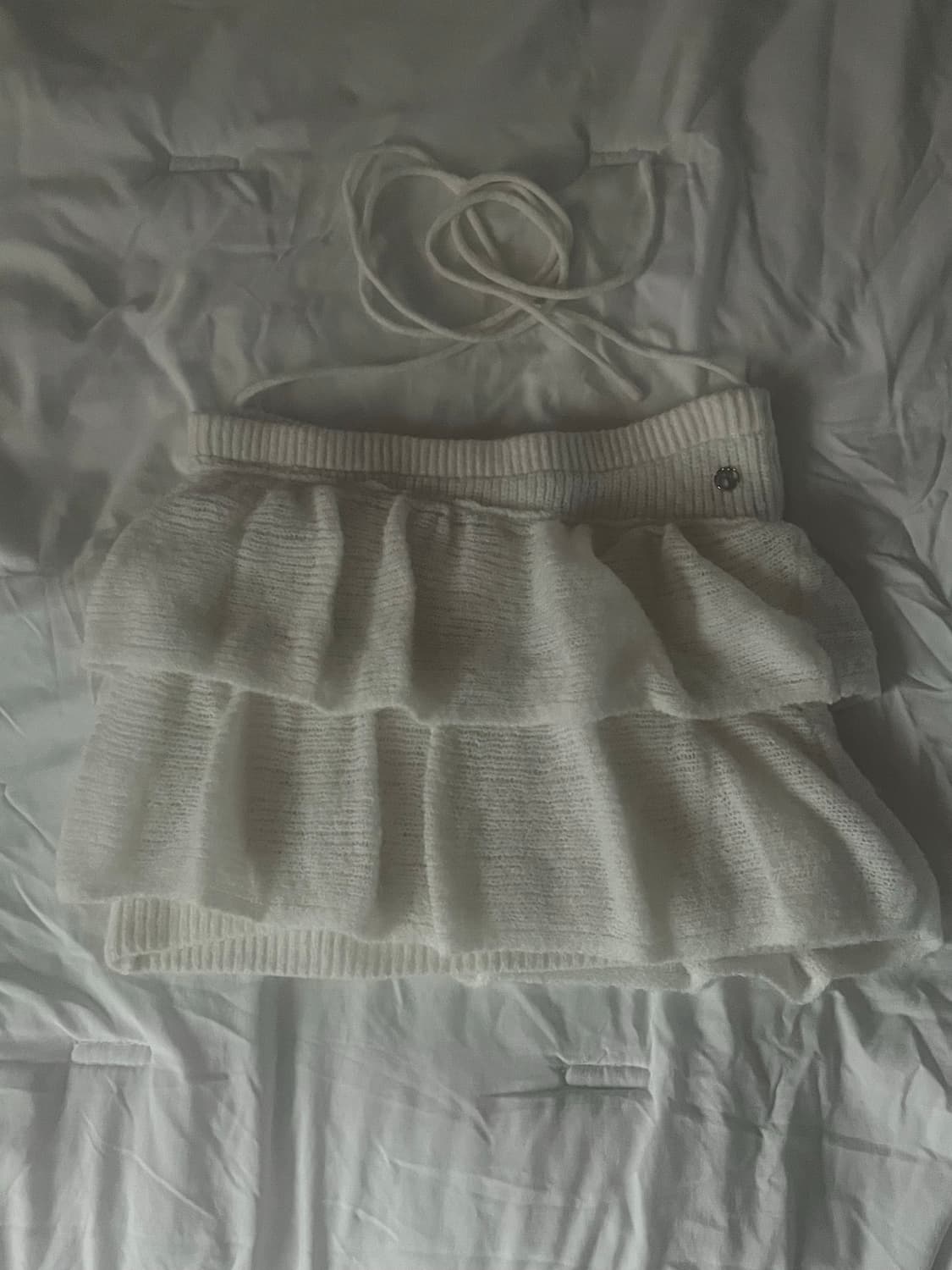 페인오어플레져 ANGELA KNIT SKIRT white 상품이미지5