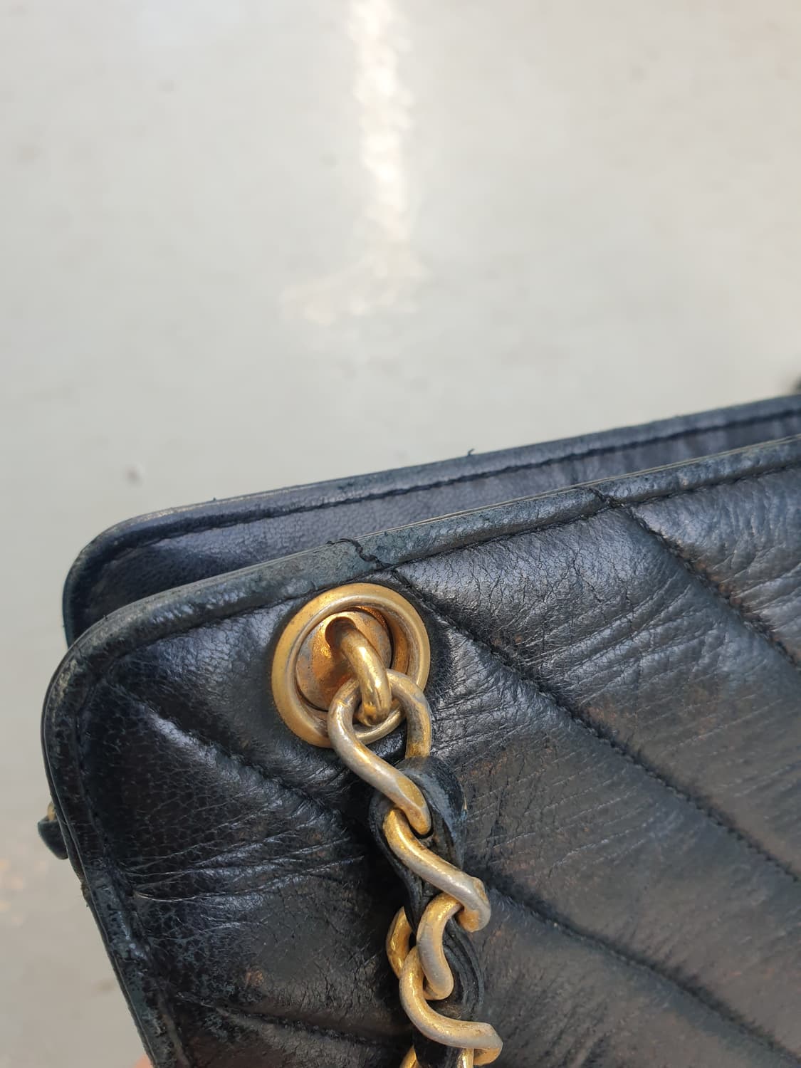 샤넬 빈티지 쉐브론 램스킨 숄더백 상품이미지6