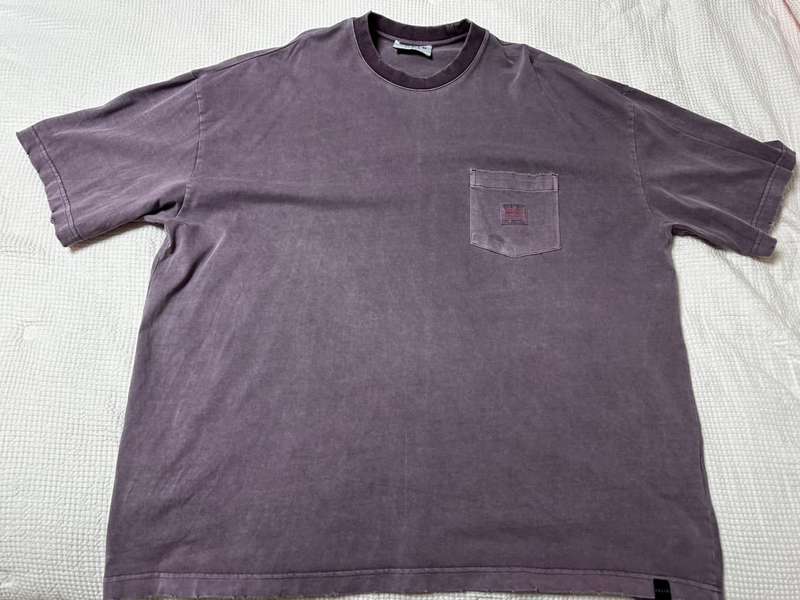 (50) 솔리드옴므 25SS 바이올렛 빅오버 포켓 티셔츠 상품이미지1