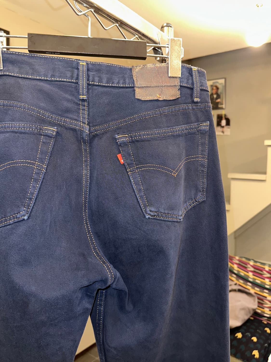 90’s Levi’s 501 navy denim washed pants 상품이미지9