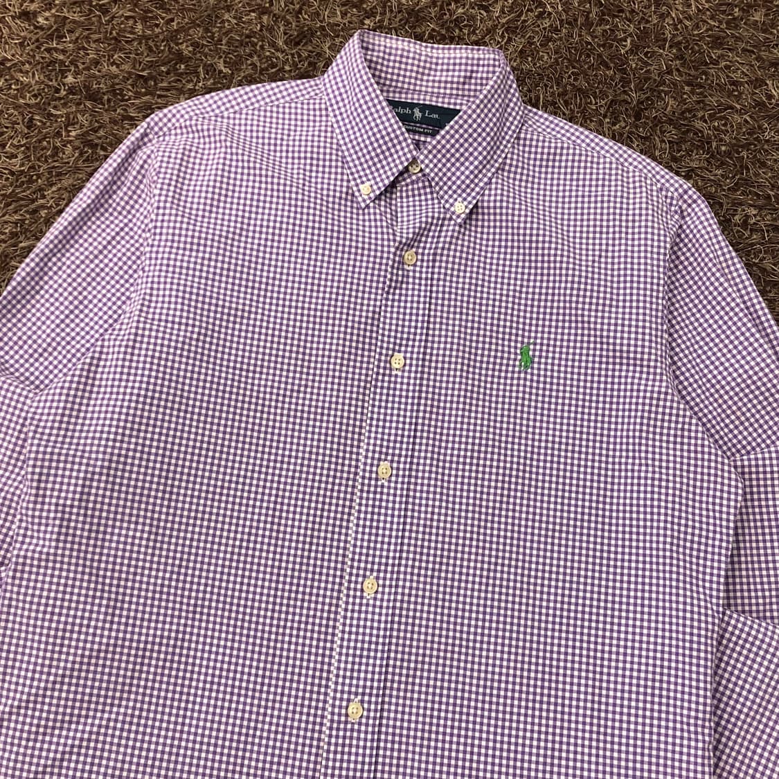 폴로 랄프로렌 퍼플 체크 셔츠 상품이미지2