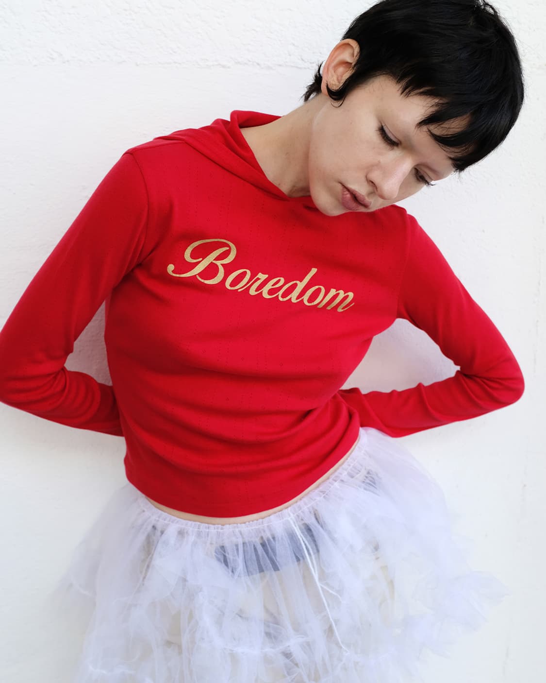 Justhaus FITTED HOODIE, RED 상품이미지2