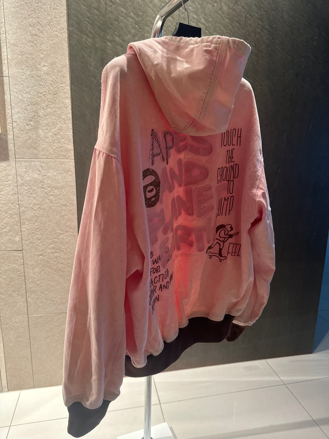 AAPE ZIP UP HOODIE JACKET 베이프 후디 자켓 핑크 상품이미지6