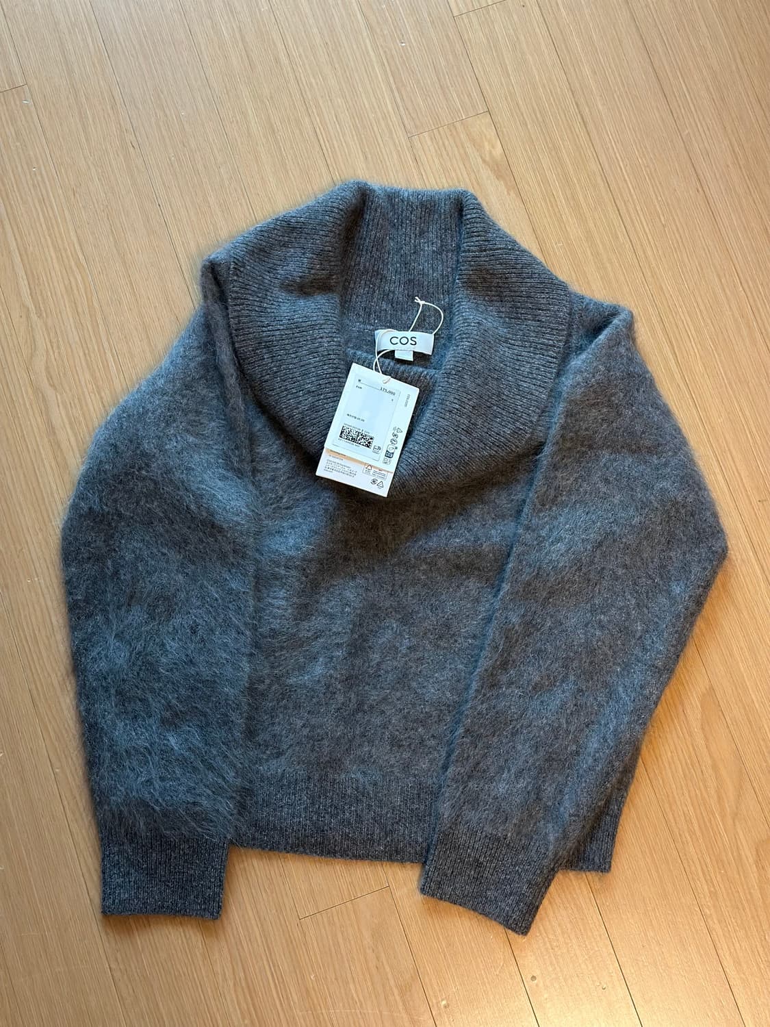 코스 COS 오프숄더 니트 메리노 울 스웨터 S 그레이 상품이미지4