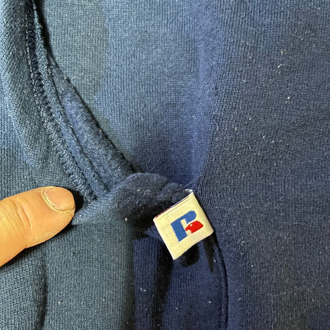 [L] 90s 빈티지 러셀 후드집업 네이비 상품이미지6