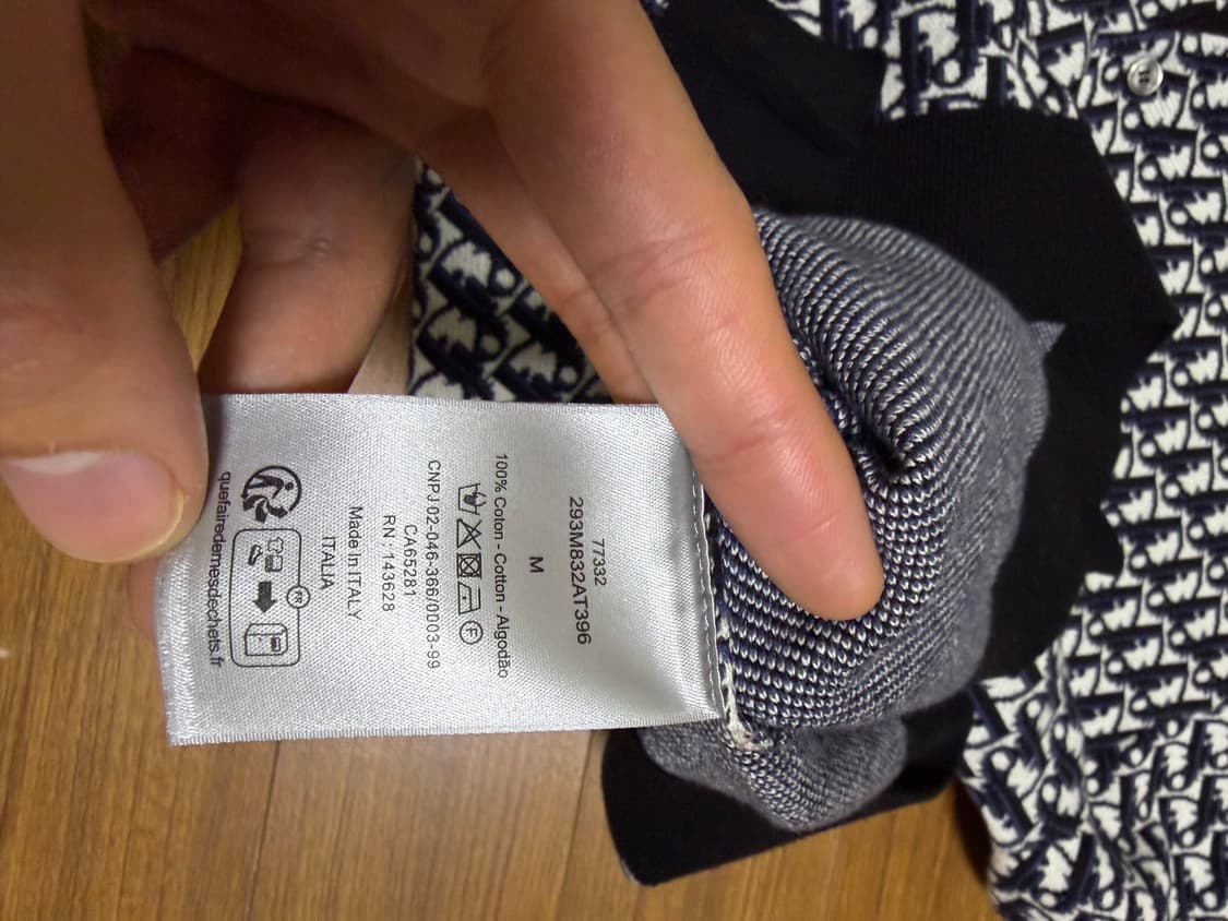 디올 오블리크 pk셔츠 판매합니다 상품이미지8