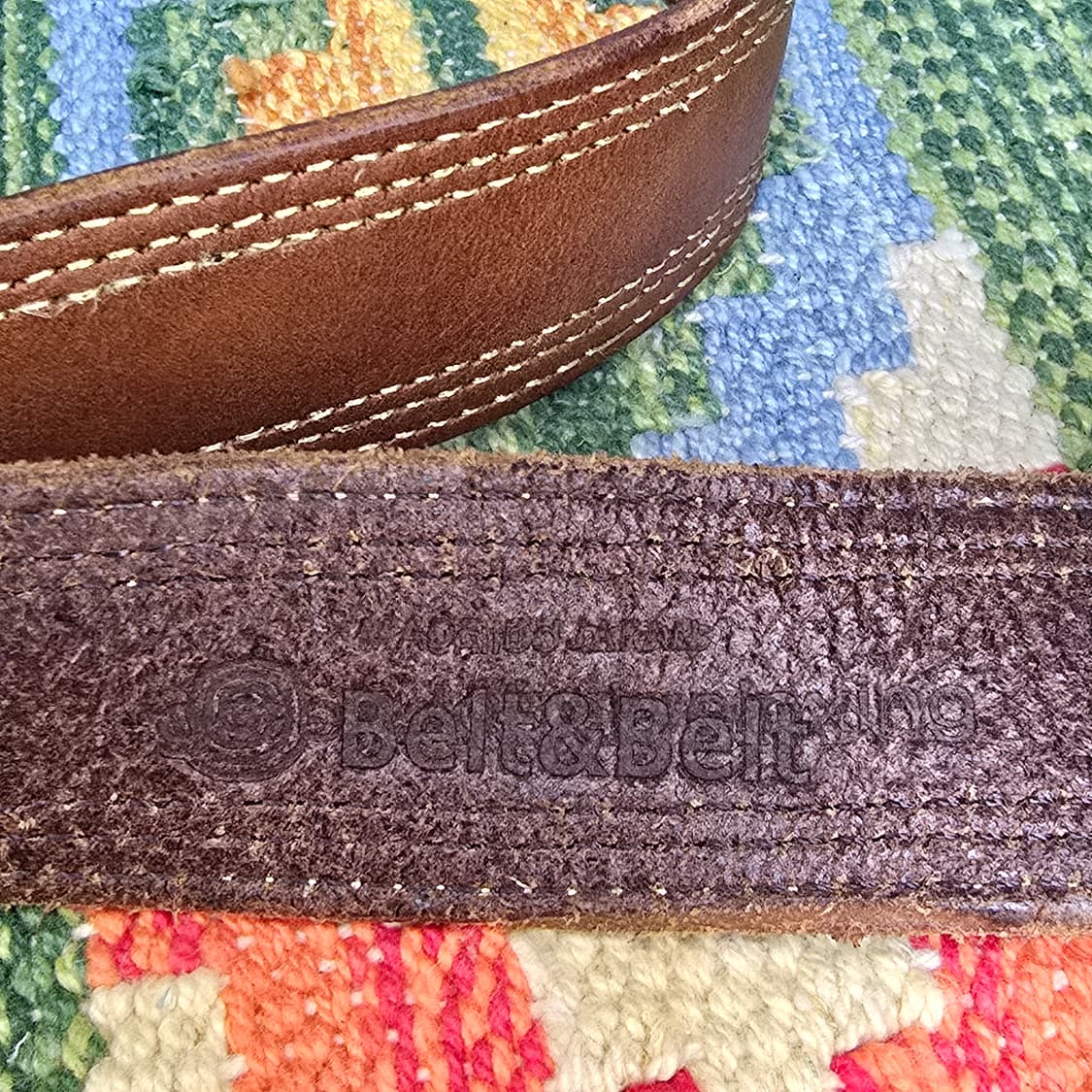 Japan vintage 리얼 황동 버클 카우레더 벨트 32 상품이미지2