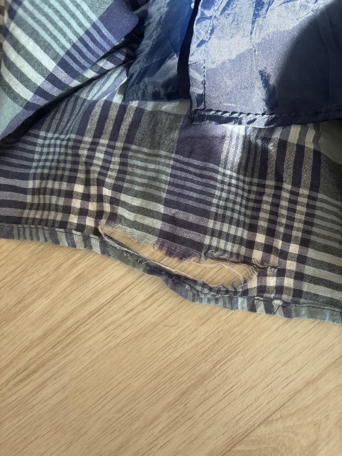 빈티지 블루 체크 여름원피스 상품이미지2