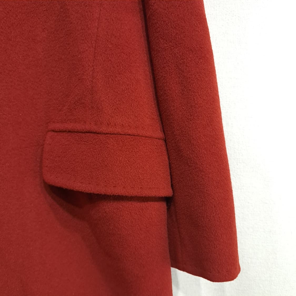 CL229 L 막스마라 90s 이태리판 앙고라울 실버라벨 레드 코트 상품이미지8