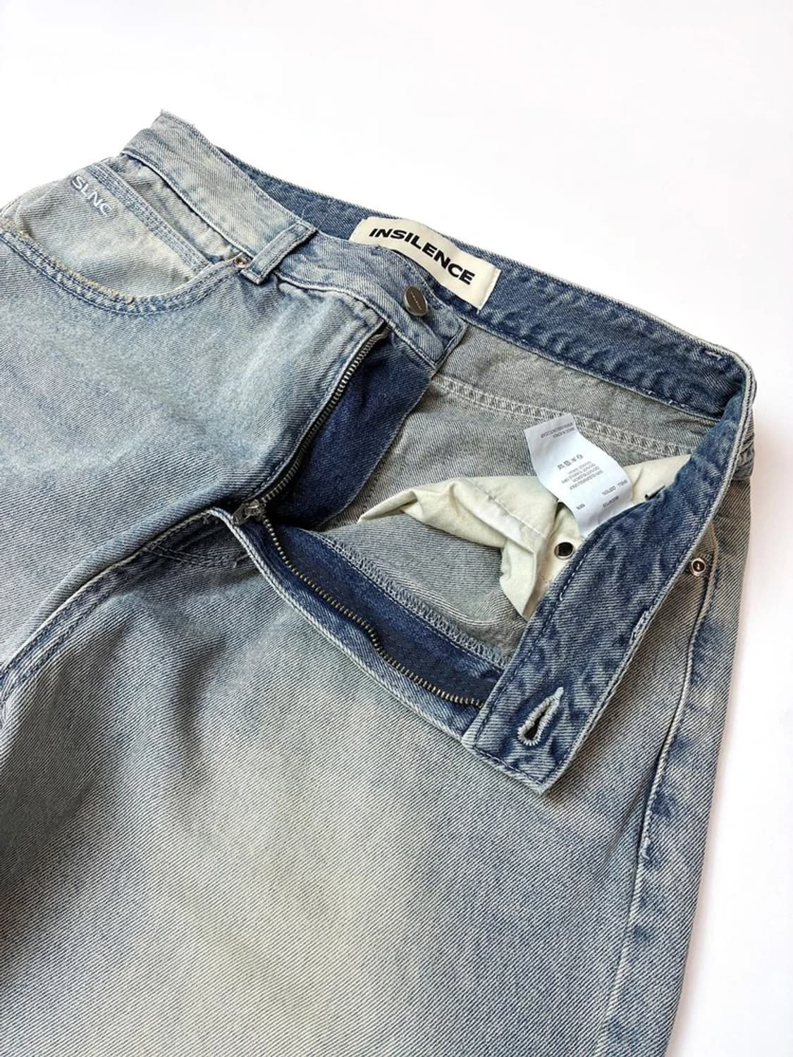 인사일런스 워시드 와이드 데님 팬츠 PN5637 상품이미지3