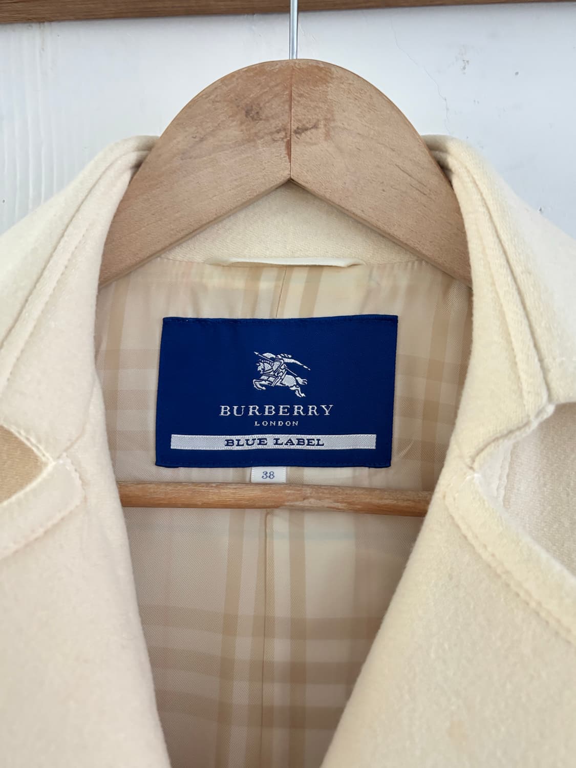 Burberry 버버리 블루라벨 아이보리 체스터 울 코트 상품이미지6