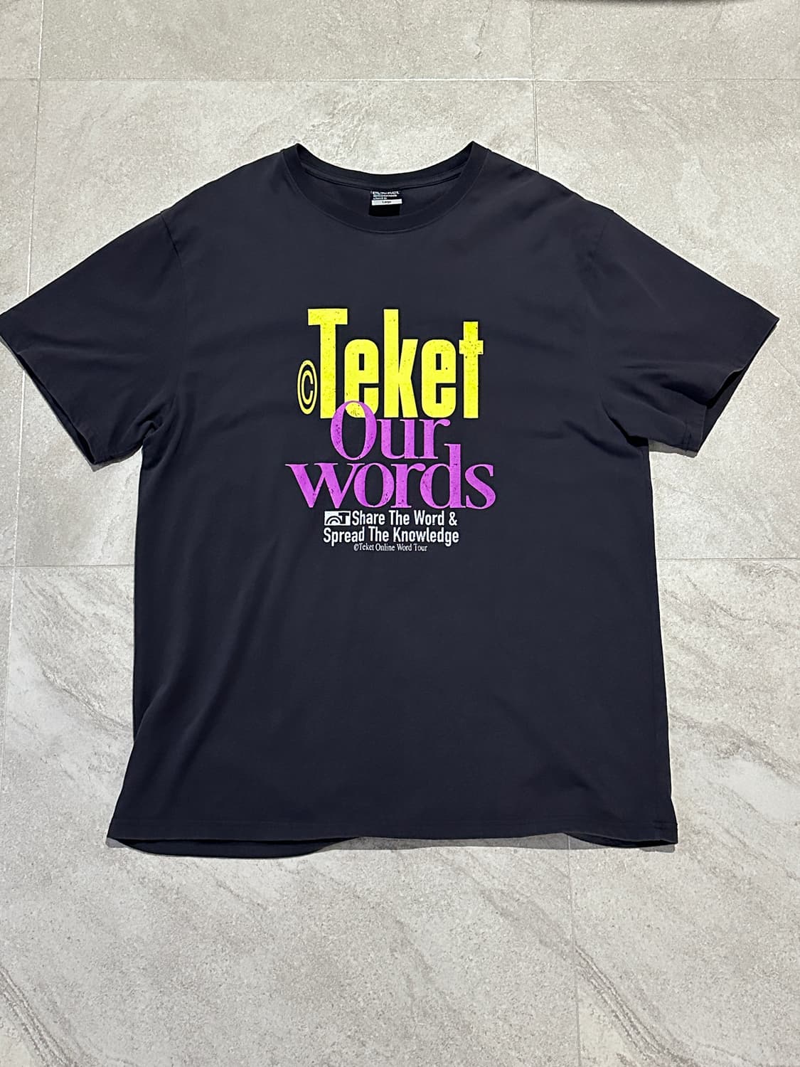 테켓 our words 반팔 티셔츠 챠콜 L 상품이미지2