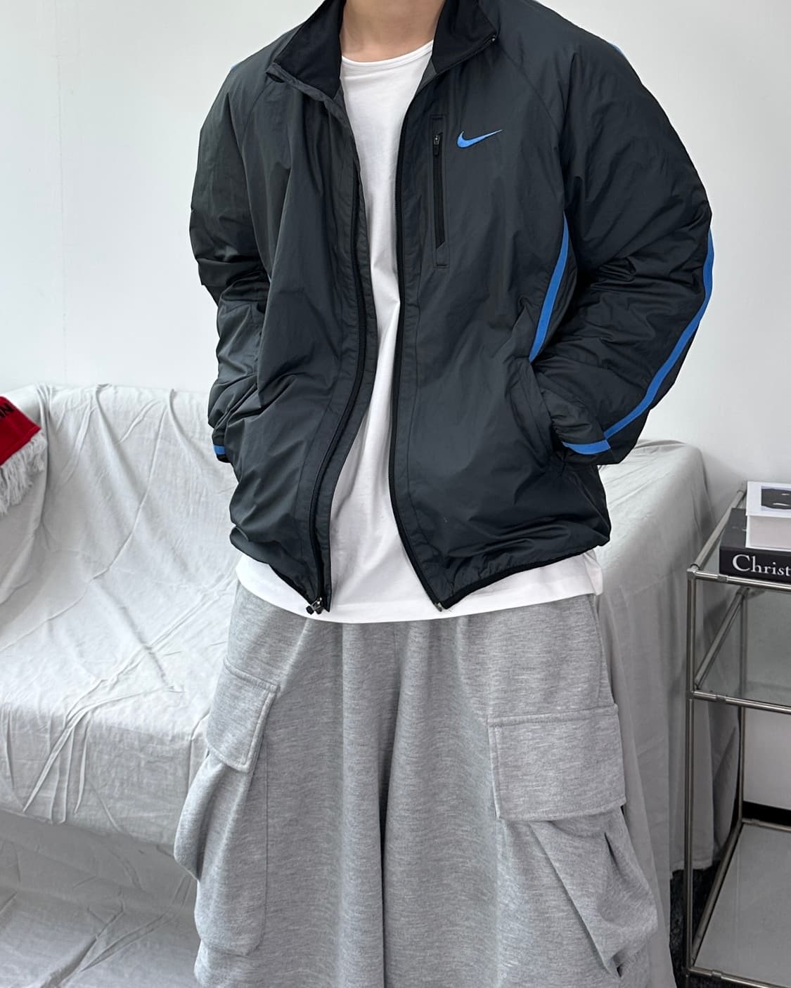 나이키 00s 스우시 라인 바람막이 L 상품이미지3
