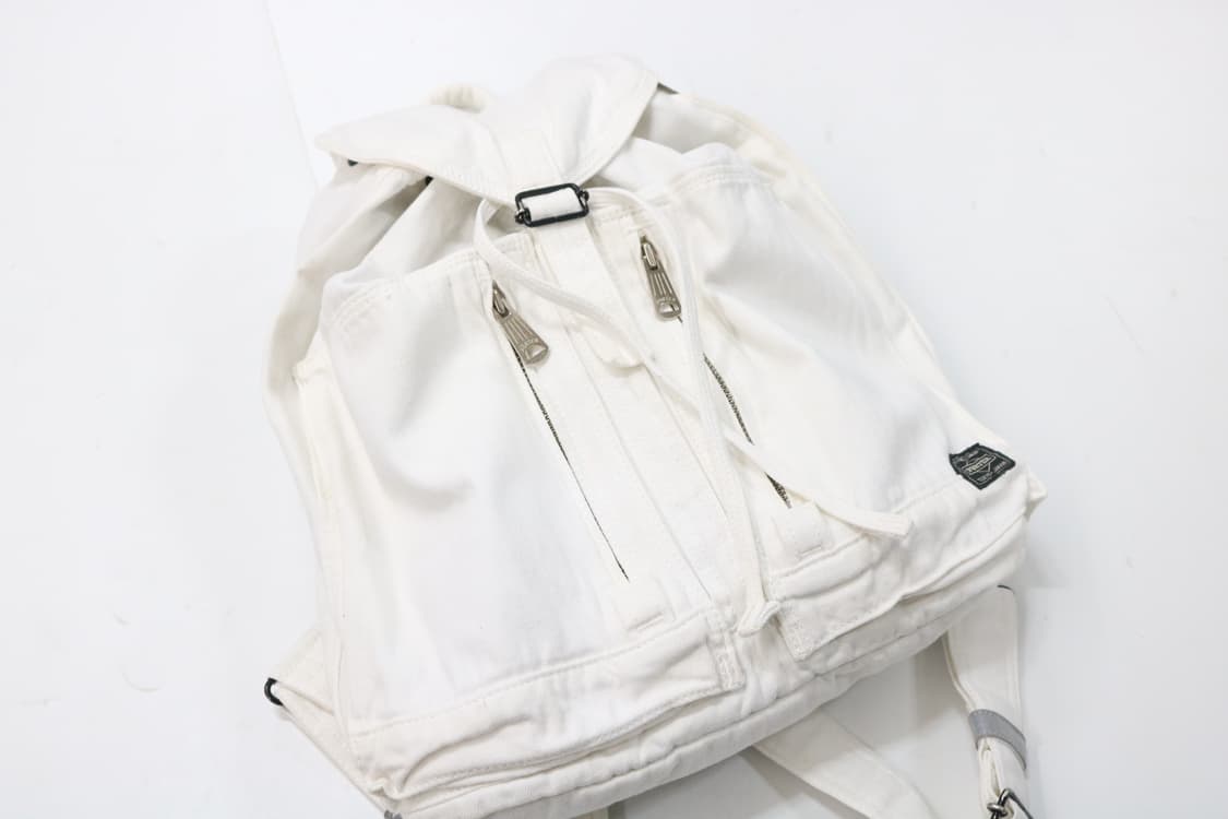 PORTER 포터 화이트 헤링본 코튼 캔버스 백팩 상품이미지3