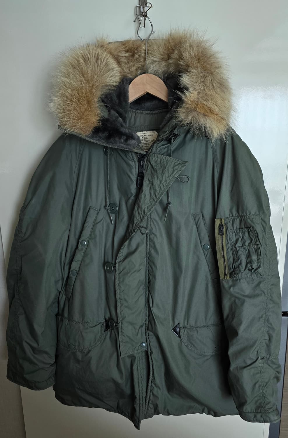 데드스탁급 N-3B 1970 코요테 퍼 100% 울파일 M 상품이미지1