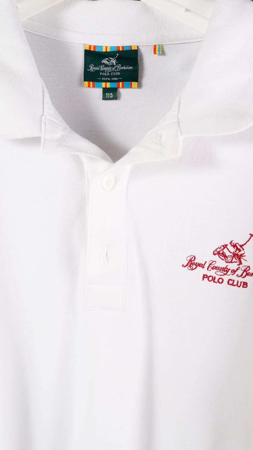 폴로클럽 흰색 반팔 카라티 상품이미지3