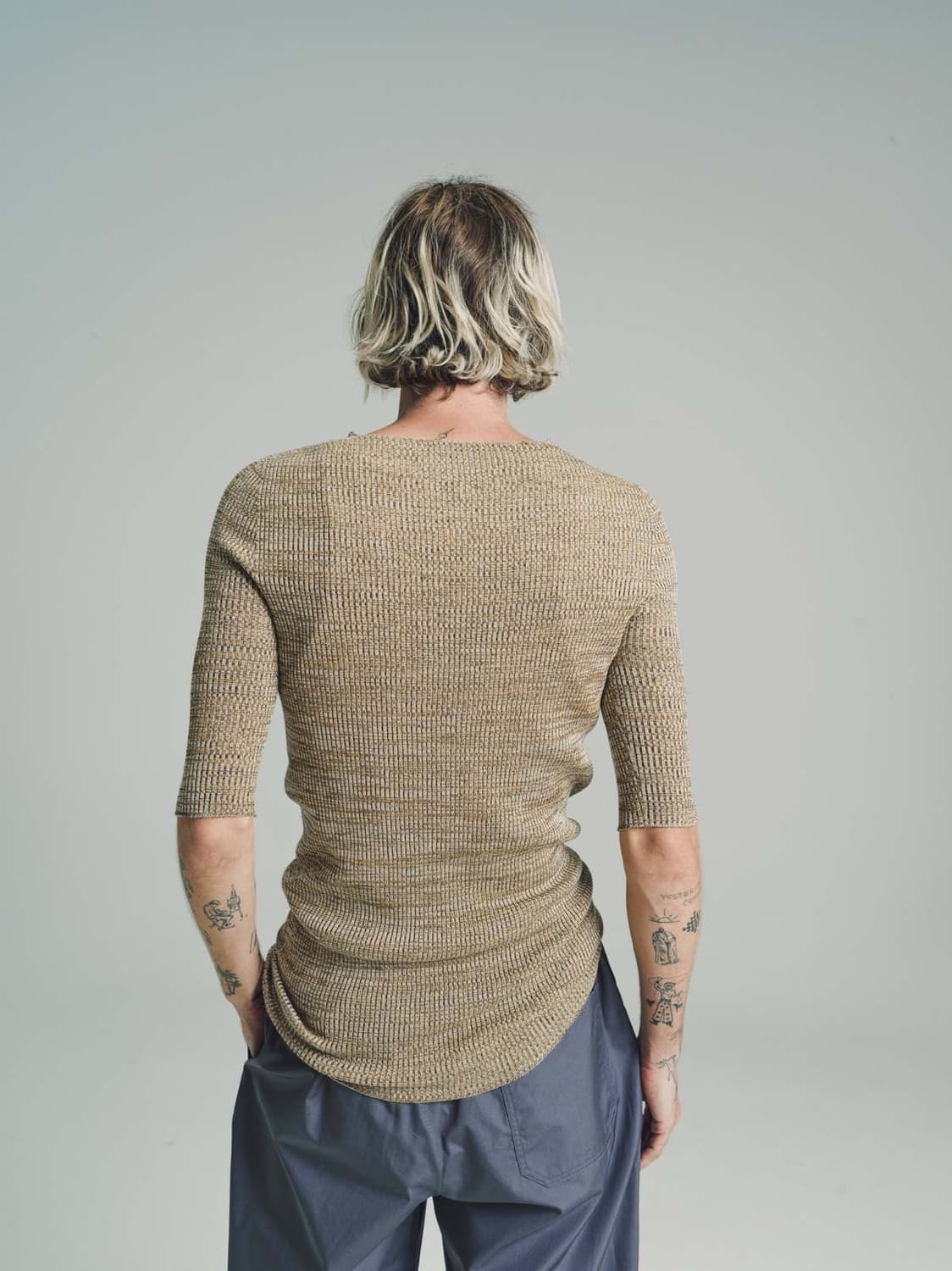 [L] rier 울 실크 숏 슬리브 상품이미지2