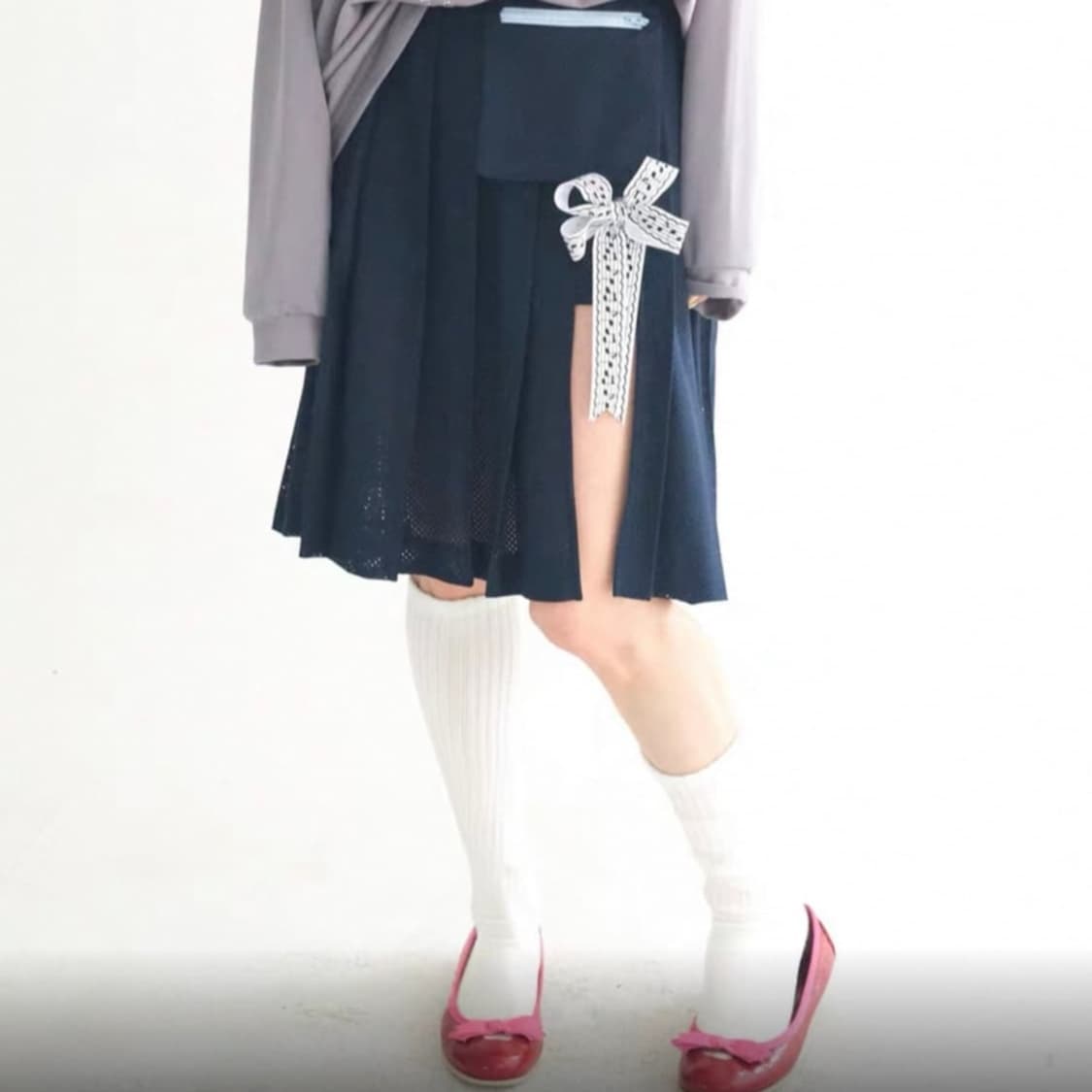 샵페어리 메쉬 플리츠 스커트  상품이미지2