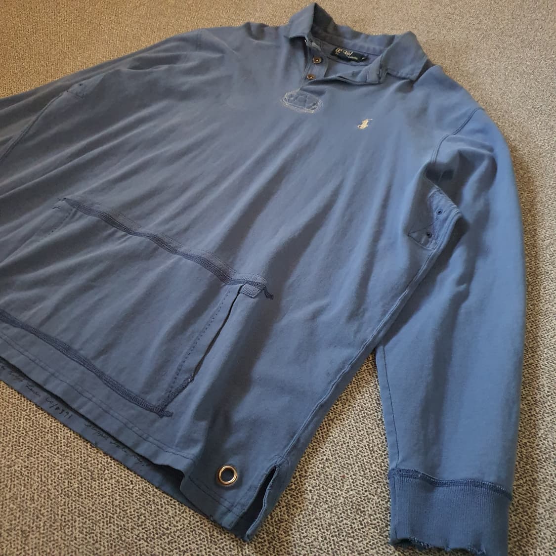 폴로 랄프 로렌 헤비 블루 긴팔 카라티셔츠 상품이미지2