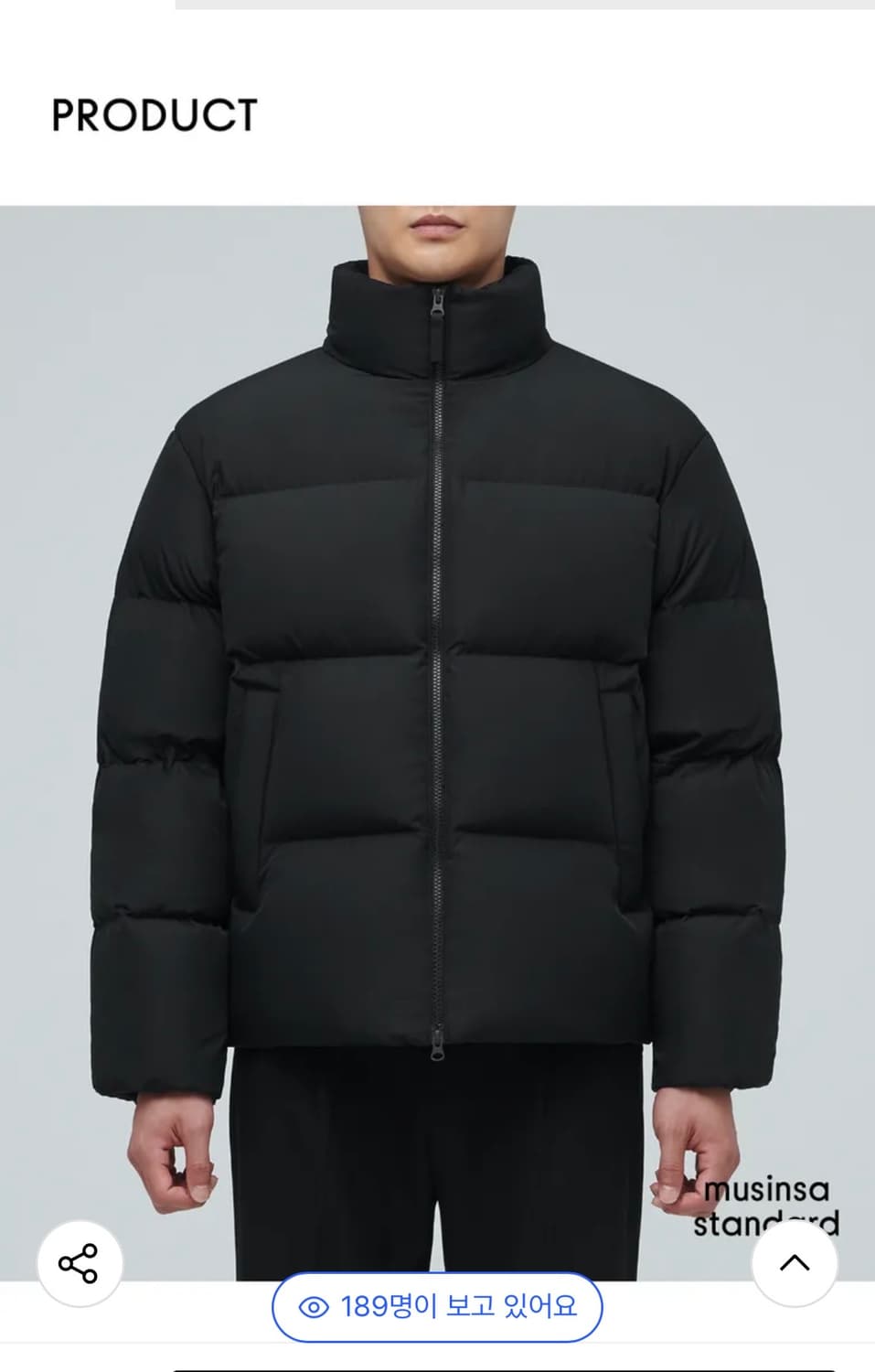 무신사스탠다드 덕다운 숏패딩L 상품이미지1