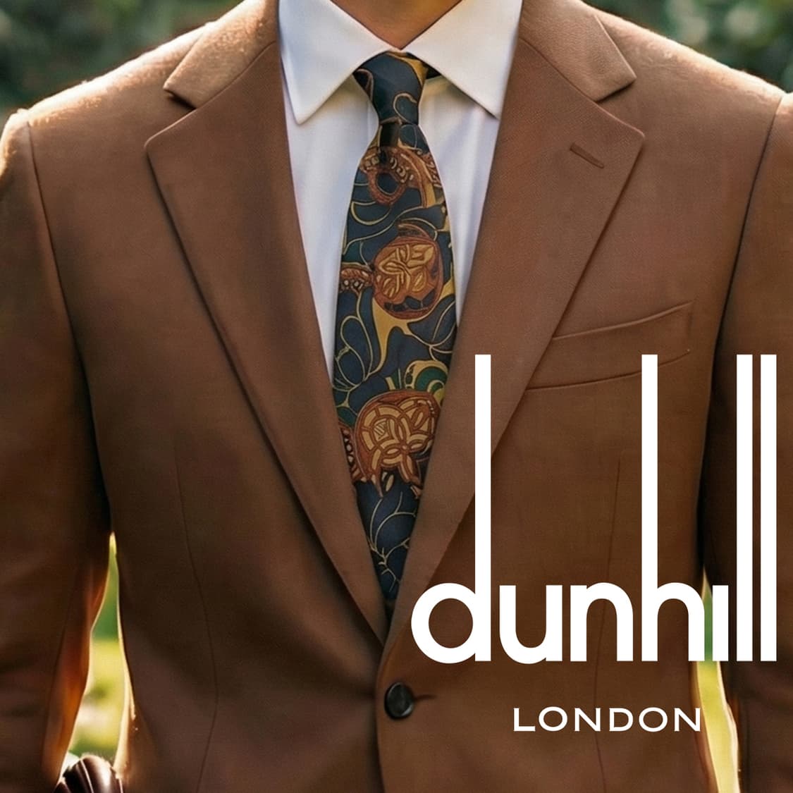 던힐 실크 브라운 패턴 넥타이 9.2cm A등급 A19337
 상품이미지1