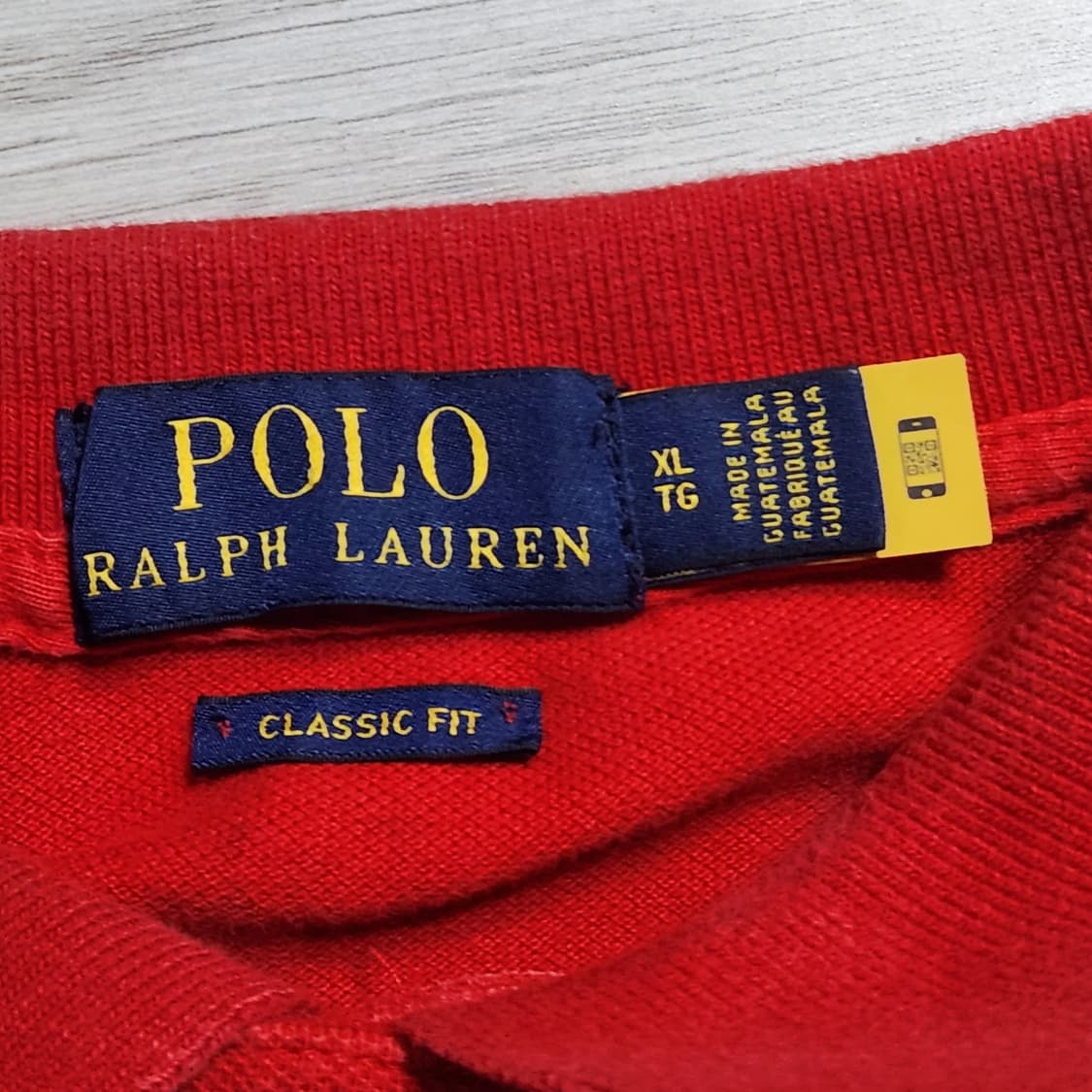 폴로 랄프로렌 클래식 핏 레드 폴로 셔츠 반팔티 (XL) 상품이미지3