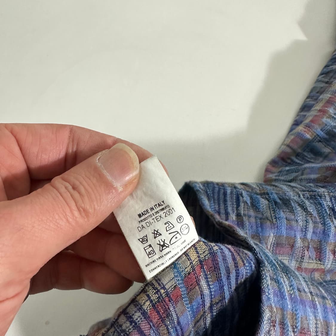 95-100 미쏘니 네이비 시그니처 패턴 셔츠 상품이미지7