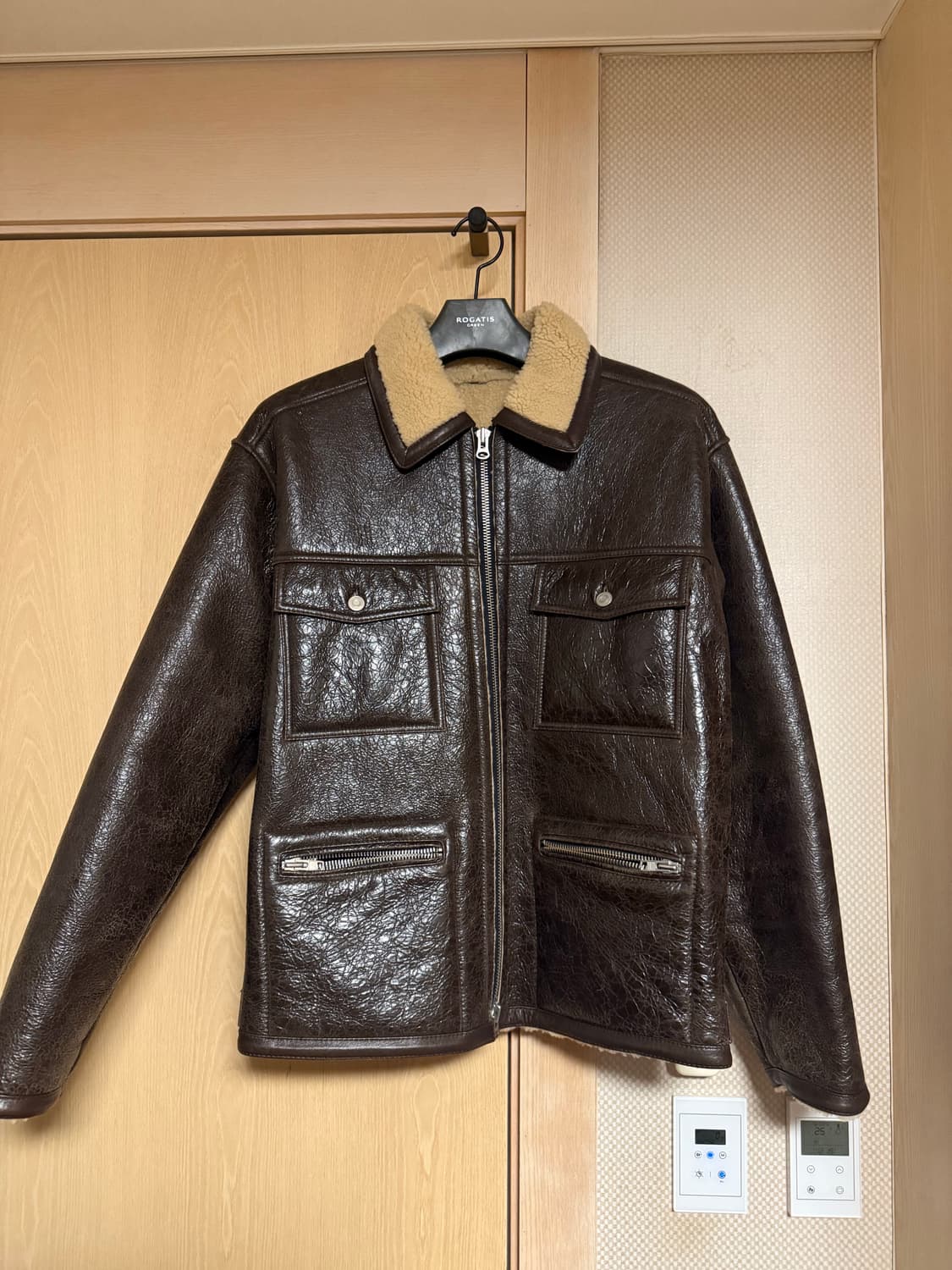 앤더슨벨 비토리오 리버시블 브라운 무스탕 자켓 M 상품이미지6