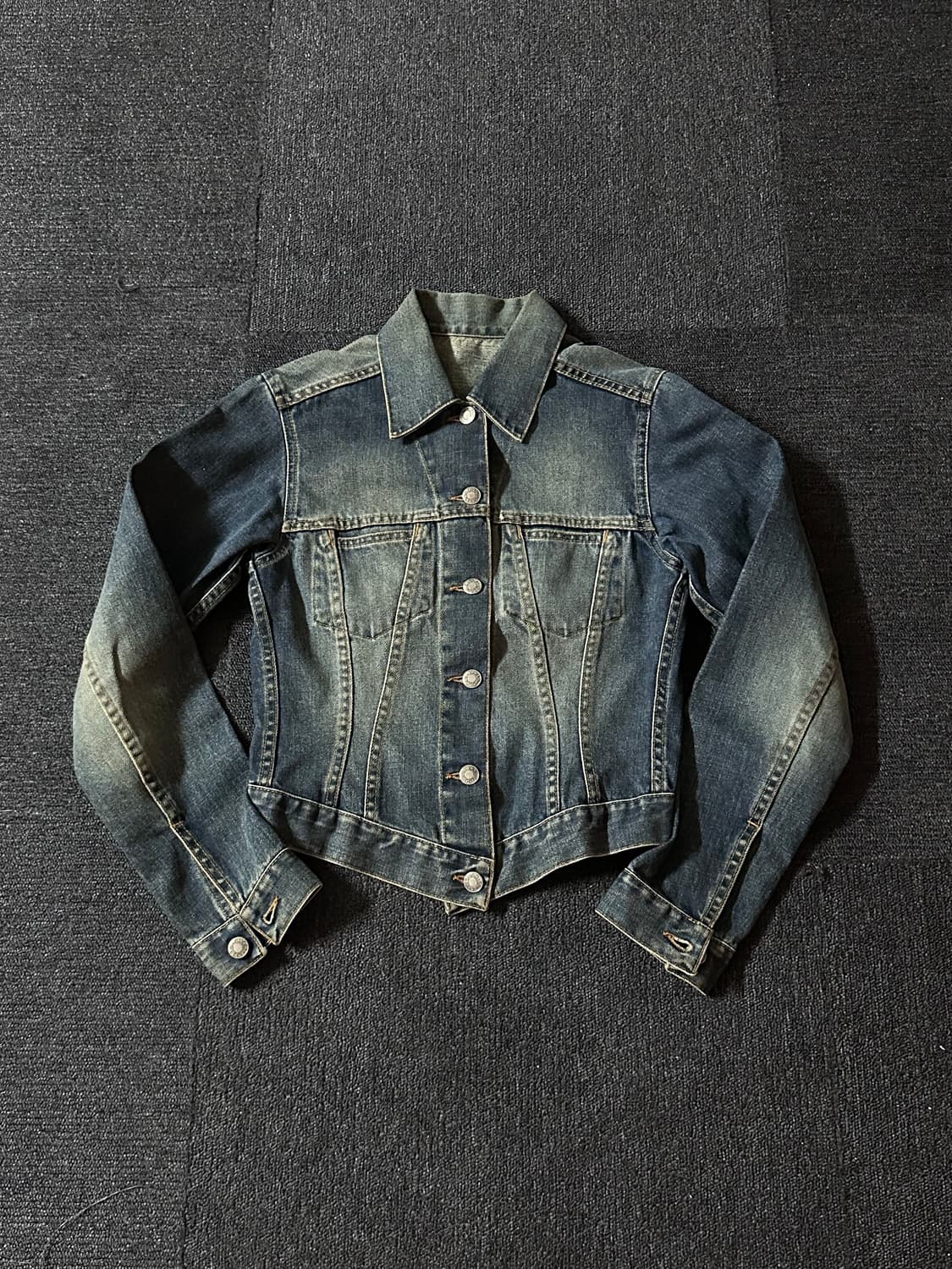 Gucci 구찌 녹워싱 G-Jean Distressed 인디고 데님자켓 상품이미지1