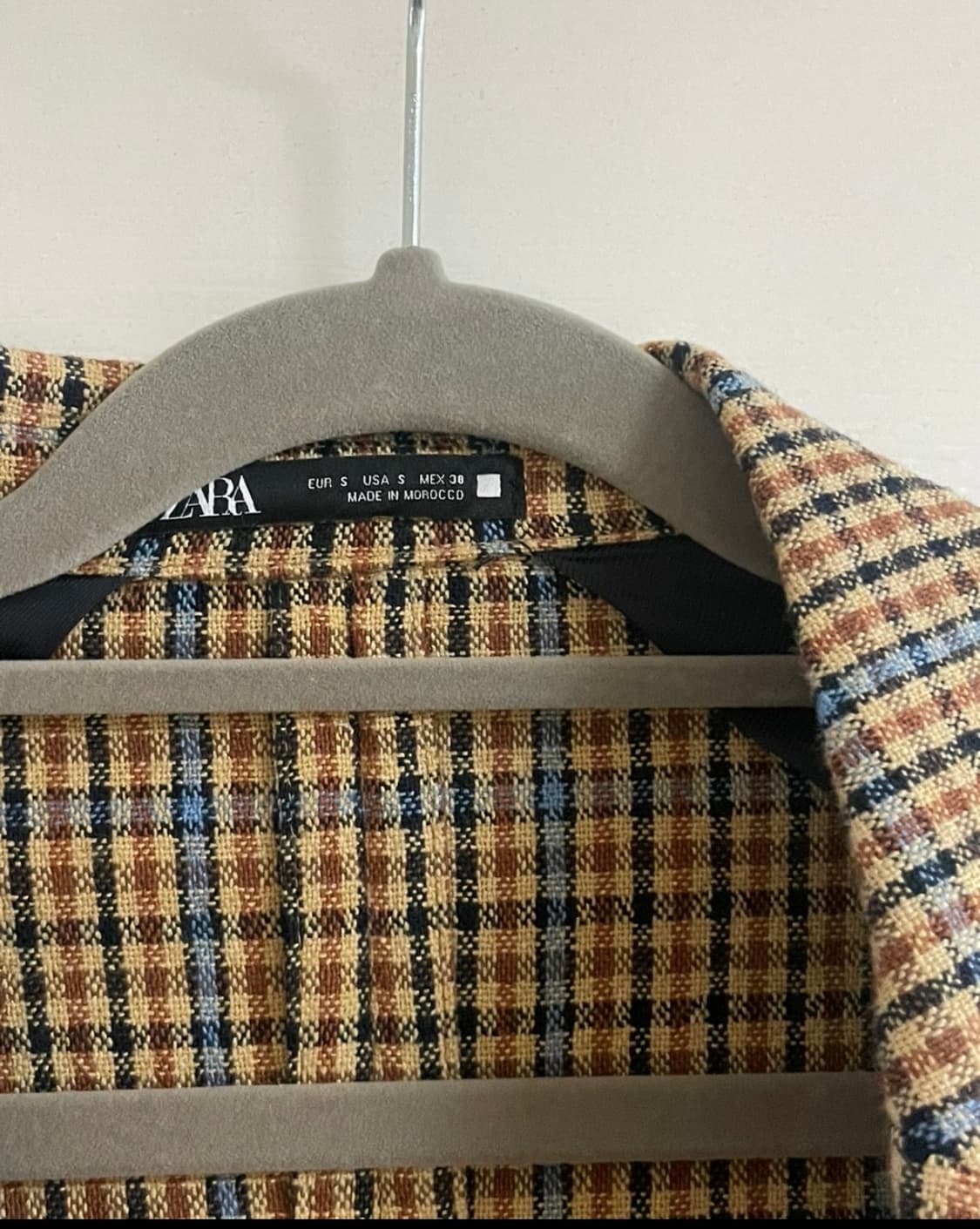 (새상품) 자라 체크 블레이저 S사이즈 상품이미지3