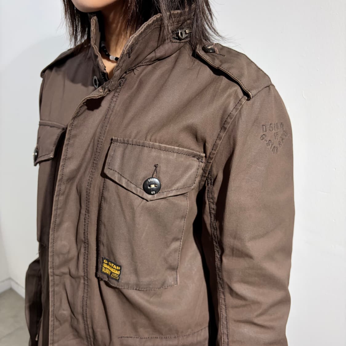 G-star raw 지스타로우 브라운 왁스 워크 자켓 상품이미지2