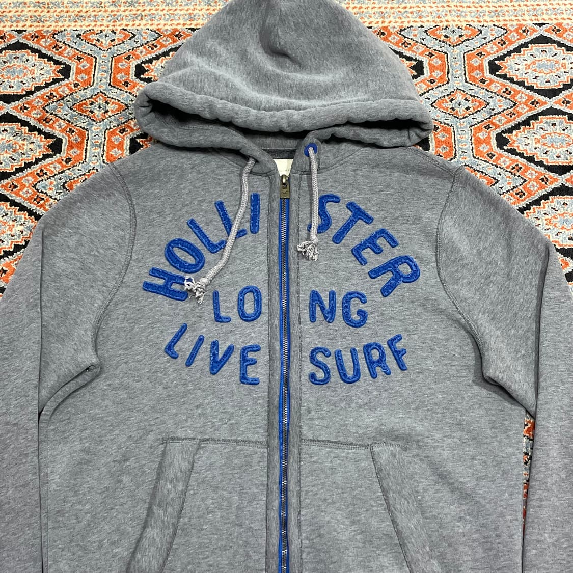 홀리스터 다크그레이 기모 집업 후드집업 남성M 상품이미지2