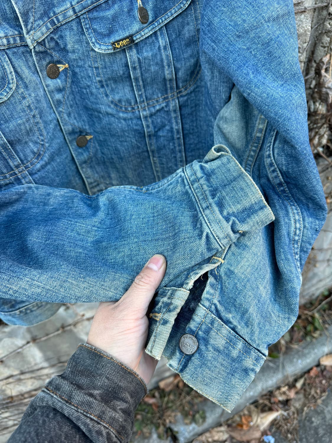 80s lee 스톰라이더 빈티지 데님 블랭킷 안감 웨스턴 데님 자켓 상품이미지5