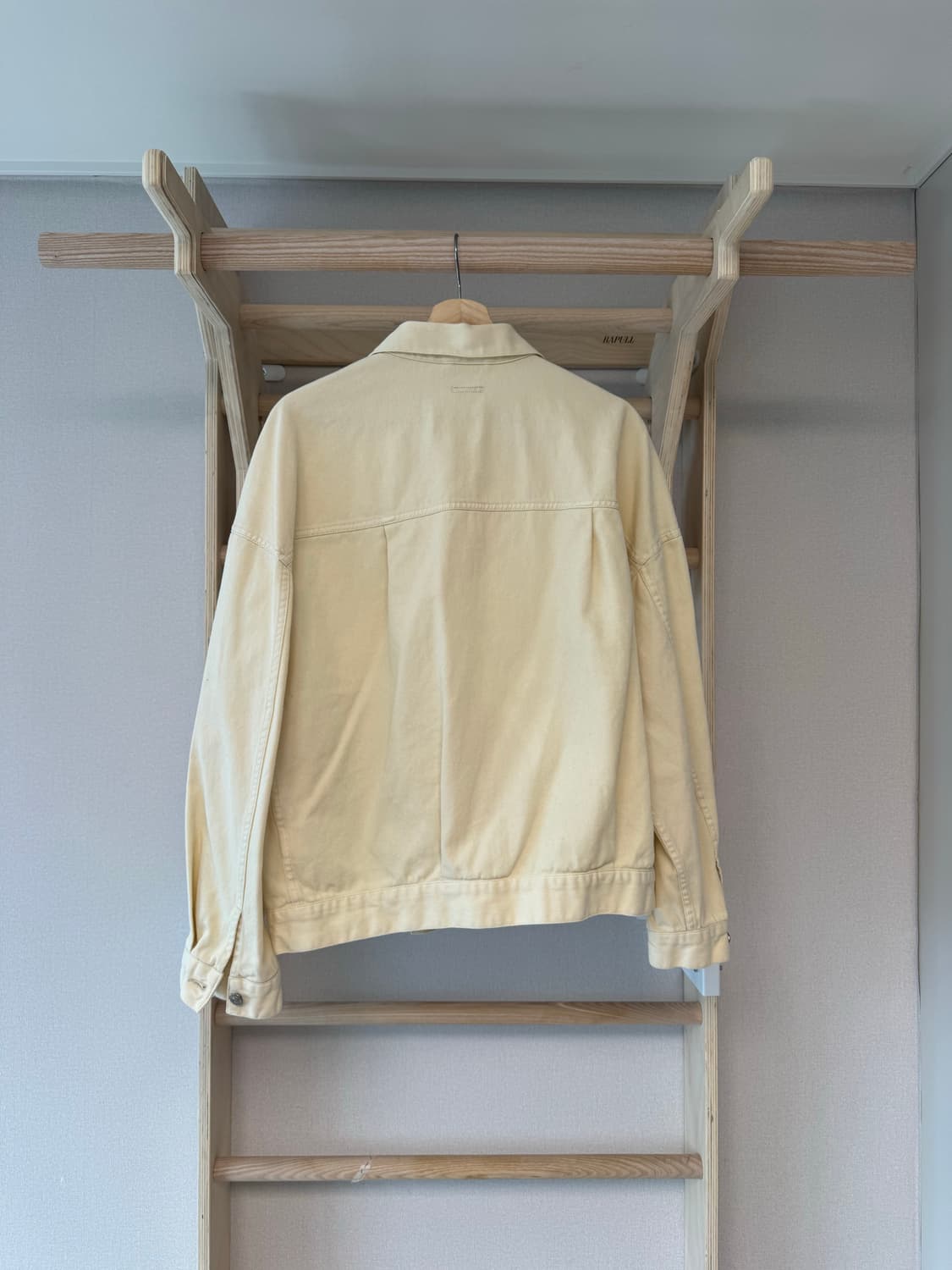 프릭스토어 오버핏 2세대 데님자켓 에크루 오프화이트 색상 봄잠바 봄자켓 상품이미지2