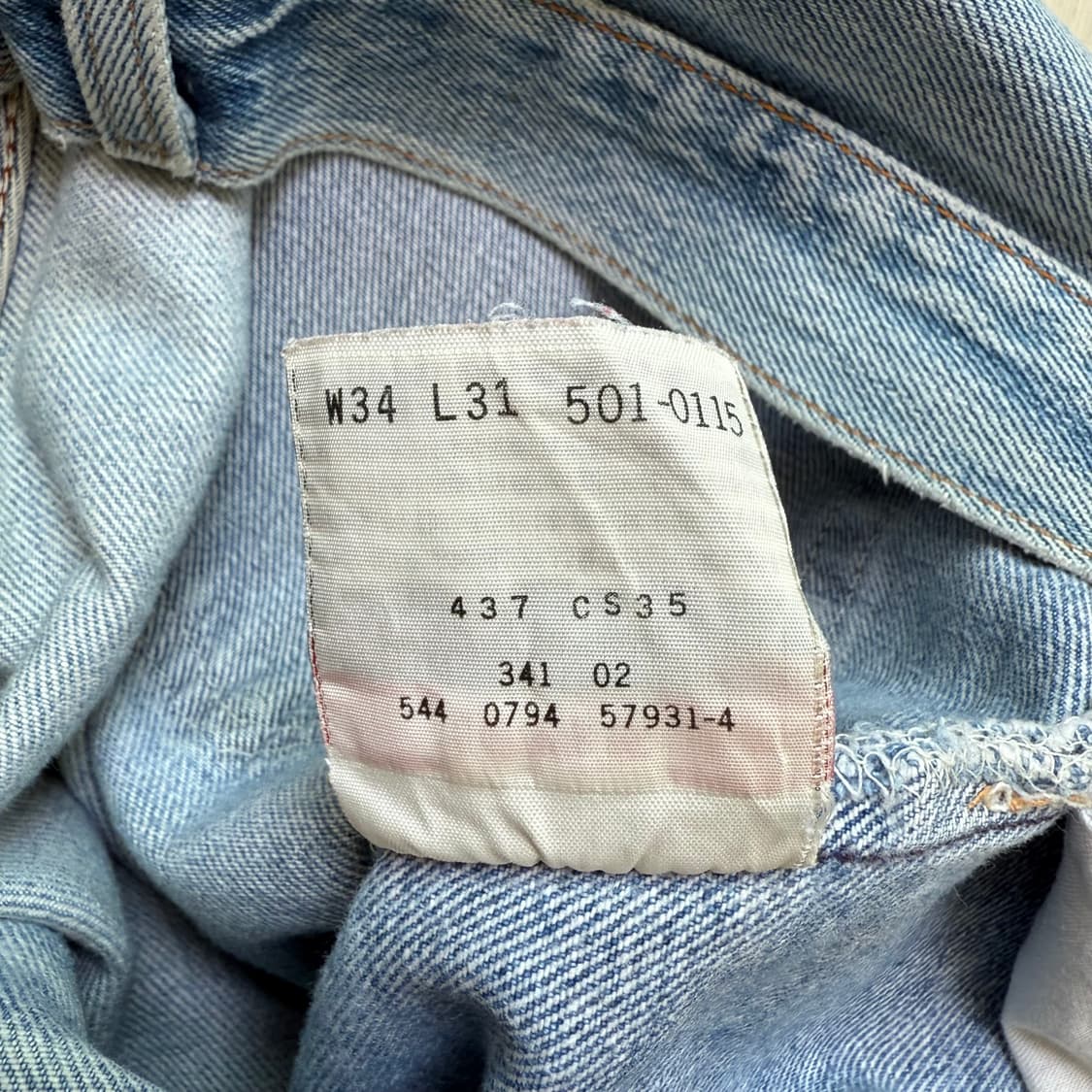 90s Vintage USA Levis 501 W34 L31 상품이미지10