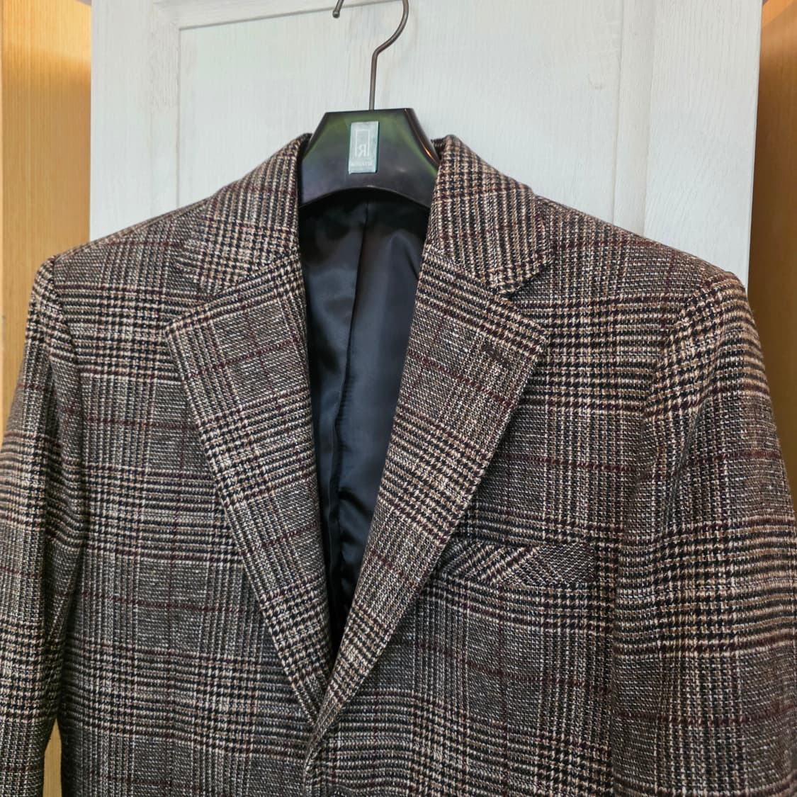 체크무늬 브라운 남성 자켓 상품이미지2