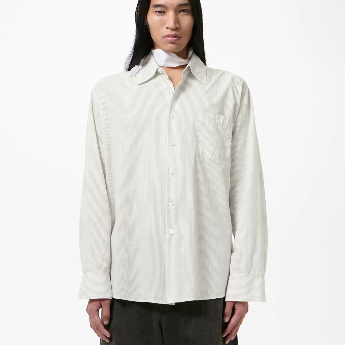 [46,48,50,52]아워레가시 26ss ABOVE 스트라이프 셔츠 상품이미지1