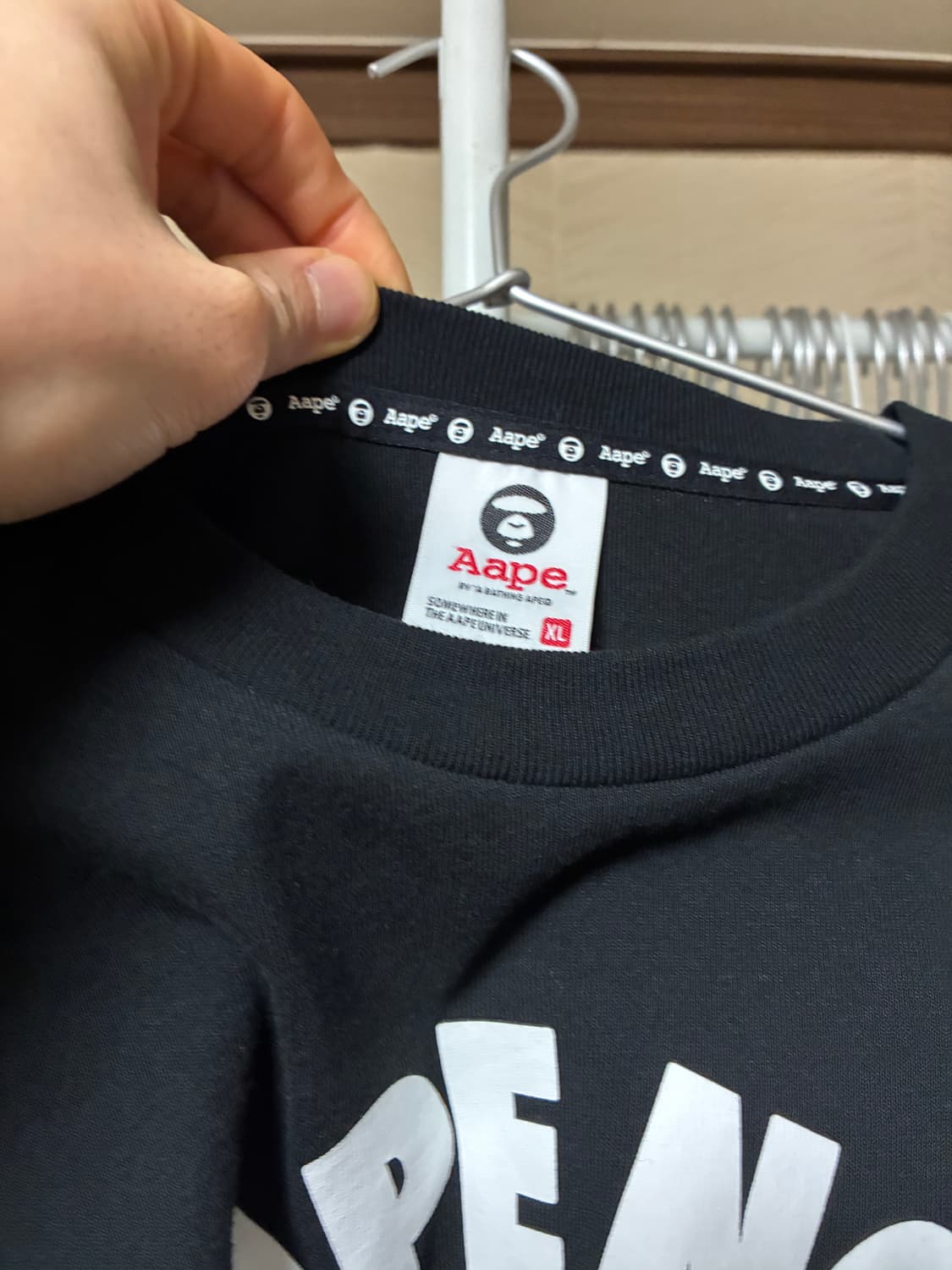 에이프 문페이스 반팔 티셔츠 블랙 상품이미지3